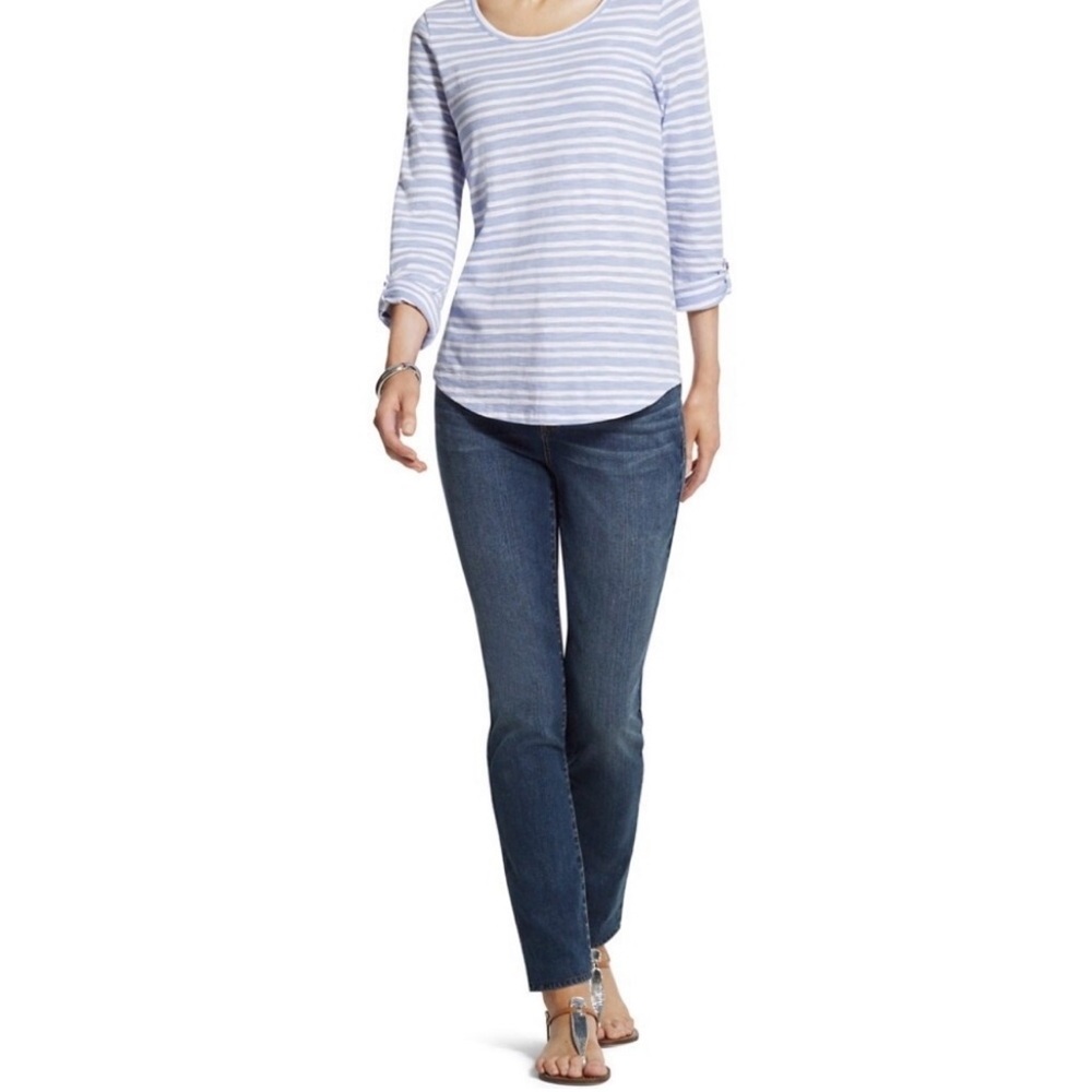 Chico’s Jeans Jeggings 0 Skinny 4‎ Stretch Classic High Rise Blue Denim